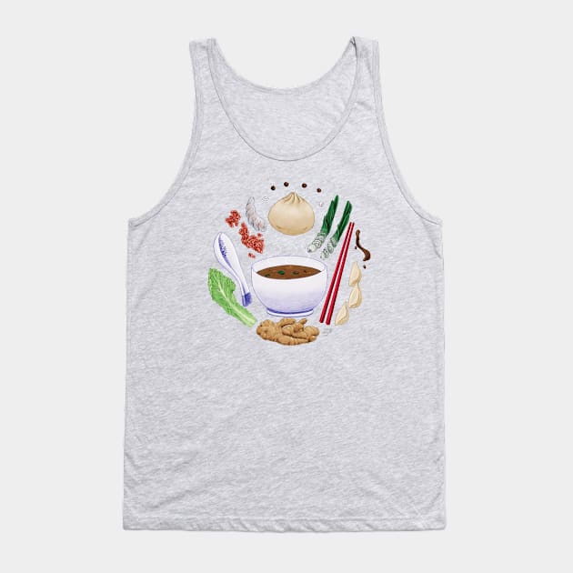 Dumpling Lover Tank Top by SarahWrightArt